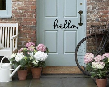Hello Quote Wall Stickers Home Lettering Quote Wall Decal
